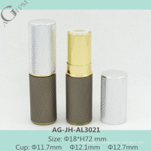 AG-JH-AL3021 AGPM Texture personnalisée ronde en aluminium rouge à lèvres emballage